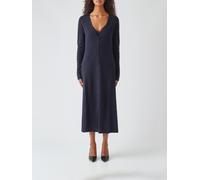 PINKO Wool Knit Midi Slip Dress with Lace Inserts - Size: M - female