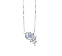 PINKPIN Original Zodiac Sign Necklace 925 Sterling Silver Clavicle Chain Exquisite Fairy Pendant Wife Jewelry Valentine's Day Gifts Girlfriend Necklaces, Sterling Silver, Diamond