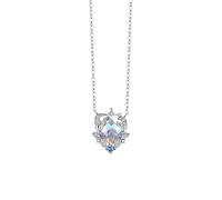 PINKPIN Original Zodiac Sign Necklace 925 Sterling Silver Clavicle Chain Exquisite Fairy Pendant Wife Jewelry Valentine's Day Gifts Girlfriend Necklaces, Sterling Silver, Diamond