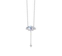 PINKPIN Original Zodiac Sign Necklace 925 Sterling Silver Clavicle Chain Exquisite Fairy Pendant Wife Jewelry Valentine's Day Gifts Girlfriend Necklaces, Sterling Silver, Diamond