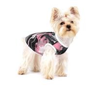 Pinks Abstract Ink Marble Gray Artistic print Tshirts for Small Dogs Dog's Fashion Shirt Breathable Sleeveless Shirts for Small Dogs