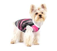 Pinks Abstract Marble Gray Artistic print Tshirts for Small Dogs Dog's Fashion Shirt Breathable Sleeveless Shirts for Small Dogs