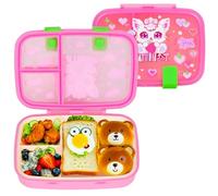 PinkSheep Bento Lunch Boxes for Kids, 800ml BPA-Free Leak-Proof Children Food Containers with Compartments, Back to School Students Daycare Lunches Snack Container Size for Ages 4-8 (Cat B)