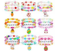 PinkSheep Bracelets for Girls Jewelry: 36 Pcs Kids Bracelets, Kids Jewelry Age 3 4 5 6 7 Years Old Princess Girl Party Favors, One Size, Resin, no gemstone