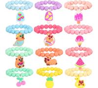 PinkSheep Unicorn Bracelets for Girls -Kids Charm Bracelet Set with Pendant