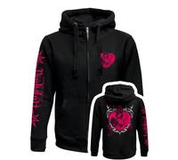 Pinku Kult True Love Black Zipped Premium Hoodie