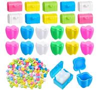 Pinkunn 200 Pcs Tooth Savers Box for Kids, Plastic Tooth Holders Bulk | Tooth Boxes for Lost Teeth for Kids, Tooth Fairy Box, Teeth Keepsake Savers, Dentist Office Prizes, 0.8 x 0.6 x 0.6 in