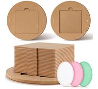 Pinkunn 22 Pcs Bat System for Pottery Wheel Clay Pottery with Removable Inserts 12'' Round Outer and 7'' Square Inner Bat with 3 Sponge for Potters Clay Artist
