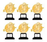 Pinkunn 6 Pcs Halloween Witch Contest Trophies 4.7 Inch Acrylic Witch Trophies Gold Contest Award with Stickers for Teens Adult Classroom Halloween Art Activities Fun Party Favors Gift