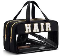 Pinkunn Black Hair Tool Travel Bag Compatible with Shark Flexstyle Hair Dryers and Styling Tools Portable Travel Case Waterproof Haircare Accessories Organizer for Straighteners Curling Iron