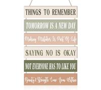 Pinkunn Inspirational Wall Art Positive Quotes Wall Decor Cute Preppy Wooden Room Sign Uplifting Encouragement Gifts for Motivational Art for Home Bedroom (Light Color)