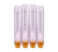 PinkWebShop Pack of 100 Plastic Shot Glasses and Dessert Cups | 30ml Shot Glass | Strong Durable Plastic Glasses for Parties, Events, and Sample Tasting | Crystal Clear and Elegant Design