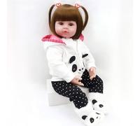 Pinky 24 inch 61cm Lovely Reborn Baby Girl Dolls Toddler Realistic Looking Life Like Baby Doll Vinyl Silicone Babies Xmas Gift