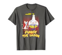 Pinky and The Brain Lab Flask T-Shirt, Men, Asphalt Grey, XX-Large