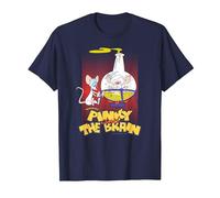 Pinky and The Brain Lab Flask T-Shirt, Men, Navy Blue, XX-Large