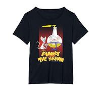 Pinky and The Brain Lab Flask T-Shirt, Women's Plus, Black, 6X