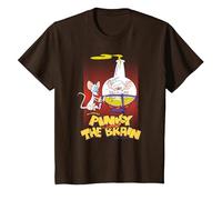 Pinky and The Brain Lab Flask T-Shirt, Youth, Brown, Large