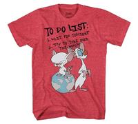 Pinky and The Brain to Do List Men T Shirt Red