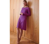 "Pinky Binky" Stripe Bamboo Nightdress British Boxers Bright Pink XS