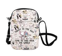 Pinky & Brain Character Inspire Crossbody Bag Rat Brain Messenger Bag Comedy Anime TV Series Shoulder Bag BFF Gift (THE WORLD CB UK)