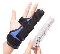 Pinky Finger Splint, Boxer Fracture Splint, Broken Finger Splint, 4th and 5th Fingers Brace Support for Straightening, Stabilizer for Dislocated, Arthritis, Mallet Finger, Fits Left or Right Hand, S/M