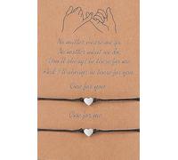 Pinky Promise Bracelets - Adjustable Handmade String Rope Relationship Bracelets - Star Friendship Couple Distance Matching Bracelet for Best Friends Boyfriends and Girlfriends Valentine's Day