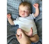 Pinky Reborn 19 inch 48cm Reborn Dolls Real Looking New Reborn Boy Baby Doll with Hand Rooted Hair Toddler Doll Toy