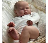 Pinky Reborn Asleep Pickle Boy Doll 19 Inch 48 CM Handmade Realistic Reborn Baby Dolls with Soft Cloth Body Toys