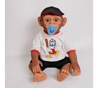 Pinky Reborn Baby Dolls 22 inch Reborn Baby Monkey Boy Doll Full BodyVinyl Realistic Newborn Monkey Doll