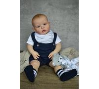 Pinky Reborn Dolls 24 inch 60 cm That Looks Real Baby Boy Doll Lifelike Silicone Vinyl with Painted Hair Newborn Soft Doll Toddlers Toys