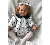 Pinky Reborn Dolls 24 inch 60 cm That Looks Real Baby Girl Doll Lifelike Silicone Vinyl Newborn Soft Doll Toddlers Toys