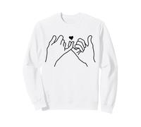 Pinky Swear Promise Best Friends Bff Couples Heart Sweatshirt