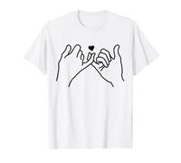 Pinky Swear Promise Best Friends BFF Couples Heart Value Graphic T-Shirt