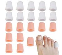 Pinky Toe Sleeves Protectors, 20 Pack, Silicone Small Toe Sleeves, Pinky Toe Protector Caps, Cuttable Small Toe Sleeves, Silicone Toe Covers, For Corns, Blisters, Broken Toe, Foot Pain Relief