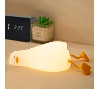 Pinlanuo Duck Lamp, Silicone Duck Night Light, Timing Function, Adjustable Brightness, USB Rechargeable, Soft Warm Light, Cute Night Lights Kids, Portable Baby Night Light, Gift for Kids Bedroom Decor