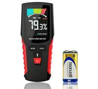 Pinless Moisture Meter, Damp Meter for Walls Caravan Wood Masonry Logs, Accurate 4 Modes 19mm Deep Moisture Detection with LCD Color Display, Visual & Audible Alarm, Data Hold