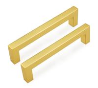 PinLin 20 Pack 128mm Kitchen Cabinet Pulls Gold Stainless Steel Cabinet Handles 5 Inch Hole Center Dresser Drawer Pulls and Knobs Wardrobe Pulls Cupboard Knobs