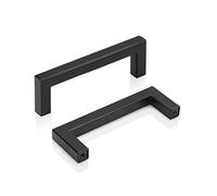 PinLin 30 Pack Cabinet Handle Hole Center 96mm Stainless Steel Cupboard Handles Black Kitchen Door Handles Furniture Hardware T Bar Drawer Pulls