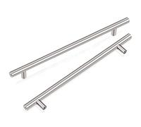 PinLin 5 Pack Kitchen Door Handles 192mm Hole Centre Brushed Nickel Cabinet Handles Stainless Steel Cupboard T Bar Handle (Screws Included)