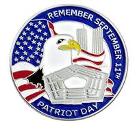 PinMart 9/11 September 11 Patriot Day Twin Towers Lapel pin, 1, Nickel
