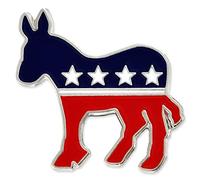 PinMart Democratic Donkey Patriotic Political Lapel Pin 1