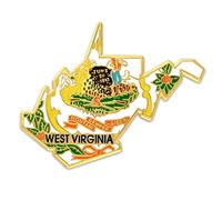 PinMart State Shape Flag Lapel Pin