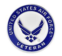 PinMart's Officially Licensed US Air Force Lapel Pins - USAF Flag, USAF Emblem, & Air Force Insignia Military Pins - Veterans Day Gifts for Men and Women with Clutch Back for Jackets…, 1 Piece, Metal
