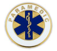 PinMart's Paramedic Star of Life and Rod of Asclepius Lapel Pin, 1, Metal, no gemstone