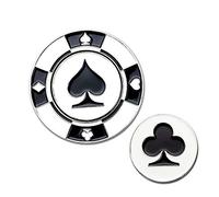 PINMEI Golf Ball Marker Magnetic Golf Poker Chips Gifts Sets (Black)