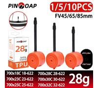 PINMOAP TPU Inner Tube 700x18/23/25/28/30/32C FV45/65/85mm 28g Ultra Light French Gas Puncture Resistant Inner Tube Road Vehicle 5PCS