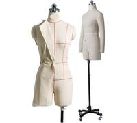 Pinnable Dress Form Mannequin , Adjustable Height Full Size with Wheels 1Piece(3X-Large)