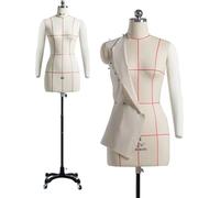 HWSY Pinnable Dress Form Plus Size for Sewing Clothes, Female Mannequin Torso with Soft Arms, Tailor Dressmaker Dummy on Wheels, Adult Full Size (Color : White, Size : XXL) Interesting