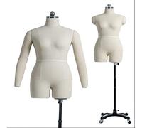 Pinnable Dress Form with Soft Arms and Wheels for Sewing and Tailoring