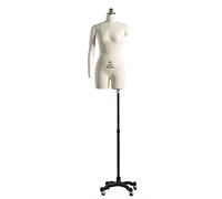 Pinnable Female Display Mannequin Torso for Dressmakers Sewing, Heavy Duty Upright Dress Model Dummy with Arms for Studio/School/Tailor 's Store, Adjustable Height (Color : 1 arm, Size : 84#)